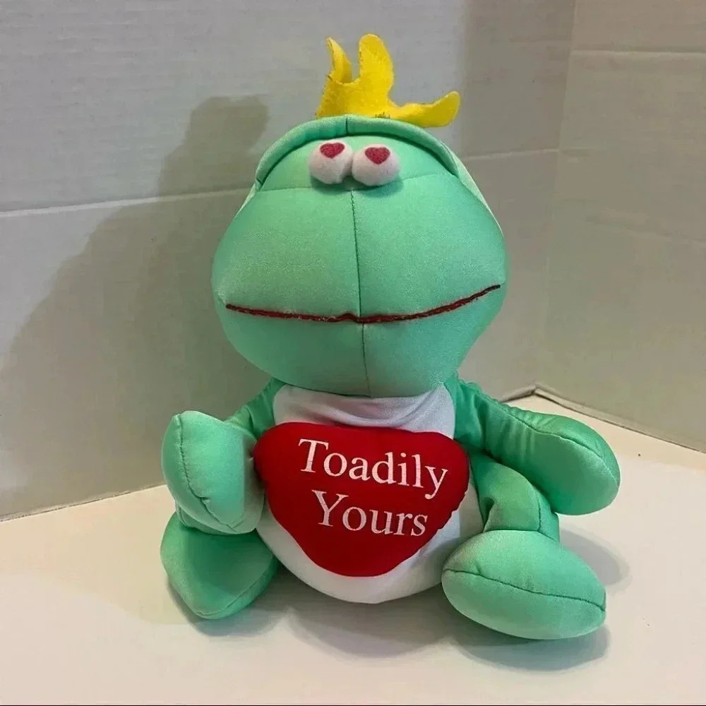 Moshi Green Frog Prince Toadily Yours Microbead Squishy Plush Stuffed Animal